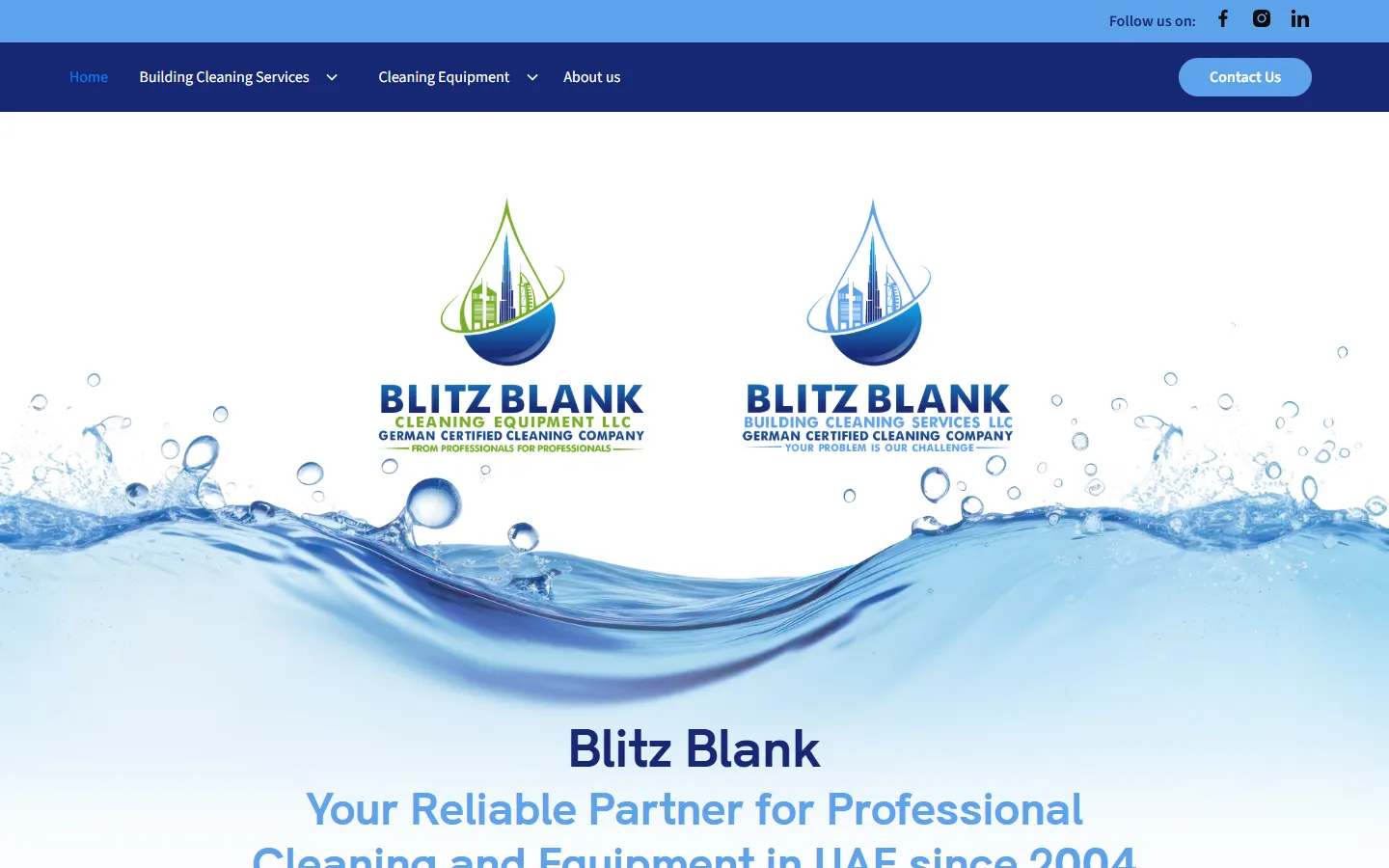 Blitz Blank homepage