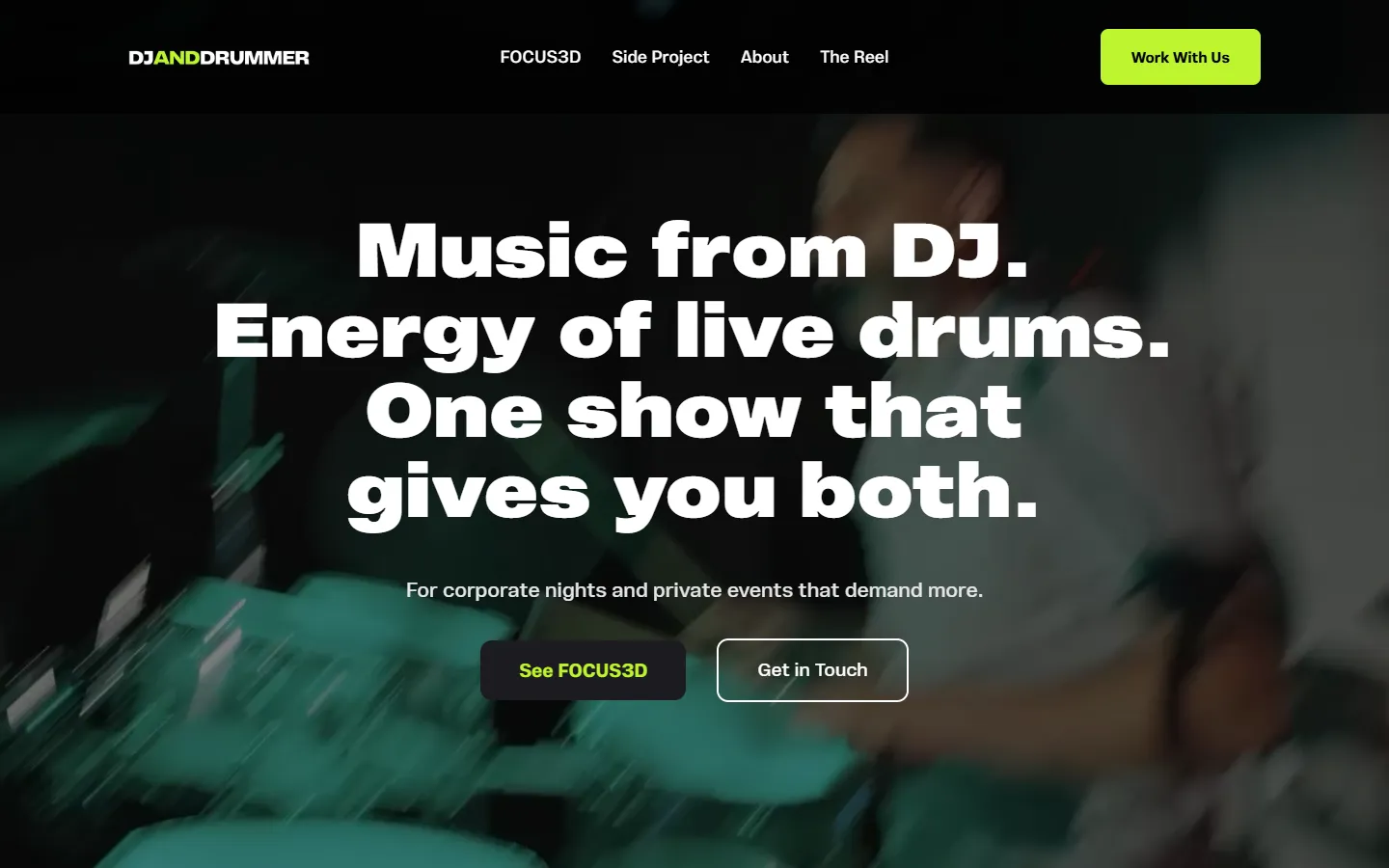 DJ and Drummer homepage
