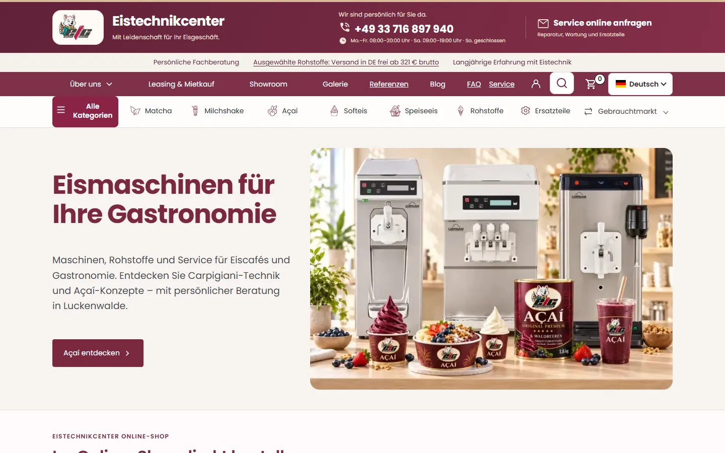 Eistechnikcenter homepage