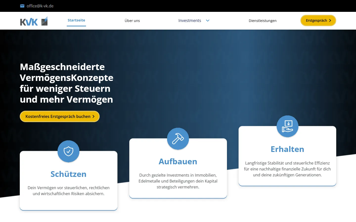 KVK VermögensKonzepte homepage
